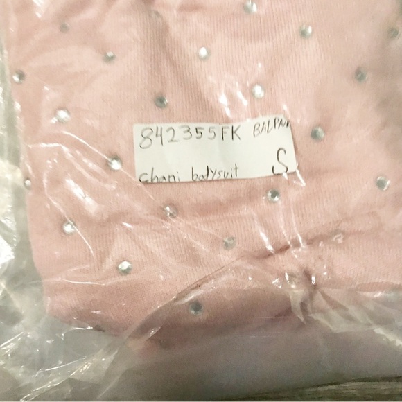 Ronny Kobo Baby Pink Chani Gem Bodysuit in Pink Size S NIB - Picture 5 of 5